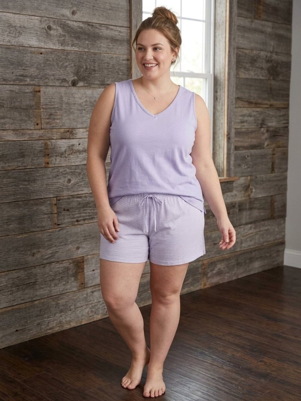 CAROLE Hochman size XL purple 2pc PJ set with shorts
